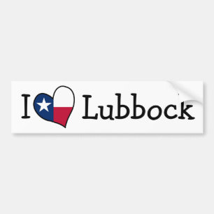 I Love Lubbock Texas Bumpersticker