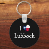 I Love Lubbock Texas Sleutelhanger (Voorkant)