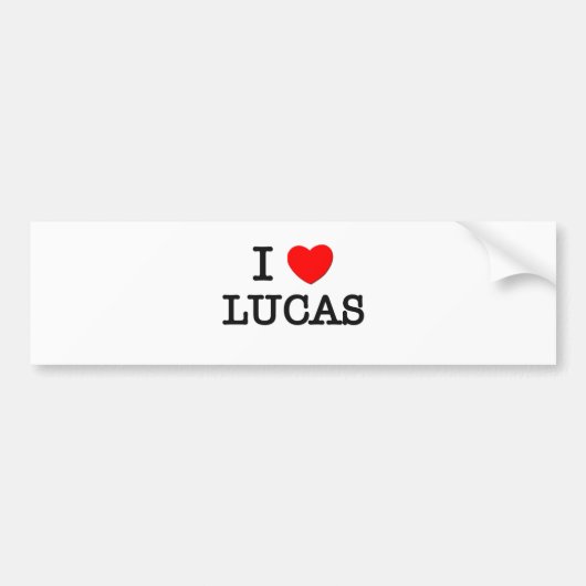 I Love Lucas Bumpersticker (Voorkant)