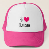 I Love Lucas Trucker Pet (Voorkant)