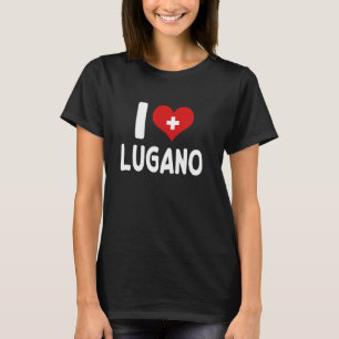 I Love Lugano - Zwitserse Vlag Zwitserland Lover T-shirt