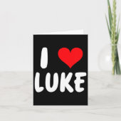 I Love Luke - Heart - Name  Kaart (Voorkant)