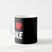 I Love Luke - Heart - Name  Koffiemok (Voorkant links)