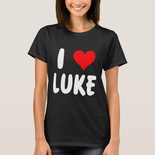 I Love Luke - Heart - Name  T-shirt (Voorkant)