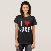 I Love Luke - Heart - Name  T-shirt (Voorkant volledig)