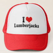 I Love Lumberjacks Trucker Pet (Voorkant)