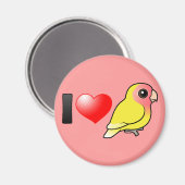 I Love Lutino Peach-face Lovevogels Magneet (Voorkant / Achterkant)
