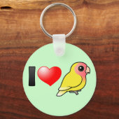I Love Lutino Peach-face Lovevogels Sleutelhanger (Voorkant)