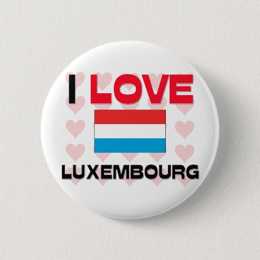 I Love Luxembourg Ronde Button 5,7 Cm (Voorkant)