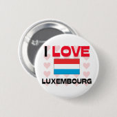 I Love Luxembourg Ronde Button 5,7 Cm (Voorkant /achterkant)