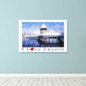 I Love Luzern - Wrapped Canvas Afdruk (Insitu (Houten vloer))
