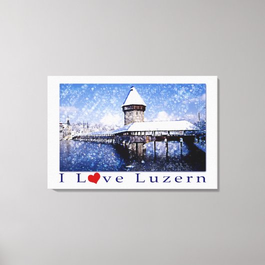 I Love Luzern - Wrapped Canvas Afdruk (Voorkant)
