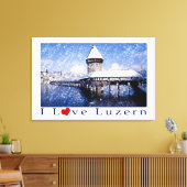 I Love Luzern - Wrapped Canvas Afdruk (Insitu (Woonkamer))