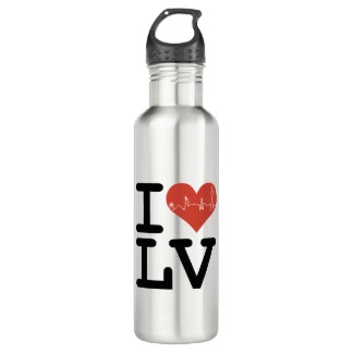 I LOVE LV HEARTBEAT SKYLINE WATERFLES