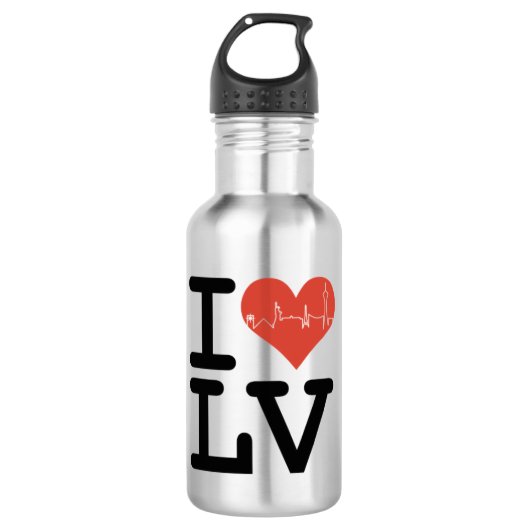 I LOVE LV HEARTBEAT SKYLINE WATERFLES (Voorkant)