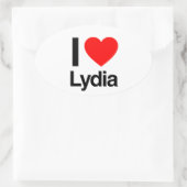 i love lydia ovale sticker (Tas)