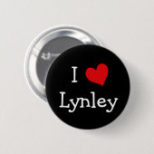 I Love Lynley Ronde Button 5,7 Cm (Voorkant /achterkant)