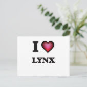 I Love Lynx Briefkaart (Staand voorkant)