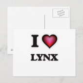 I Love Lynx Briefkaart (Voorkant / Achterkant)