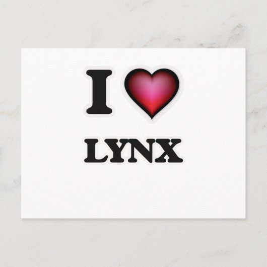 I Love Lynx Briefkaart (Voorkant)