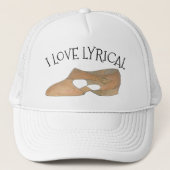 I Love Lyrical Tan Modern Dance Teacher Shoe Trucker Pet (Voorkant)