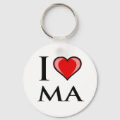 I Love MA - Massachusetts Sleutelhanger (Voorkant)