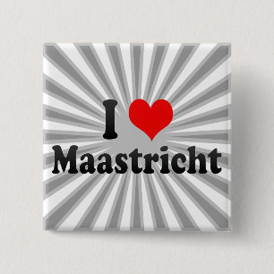 I Love Maastricht, Nederland Vierkante Button 5,1 Cm
