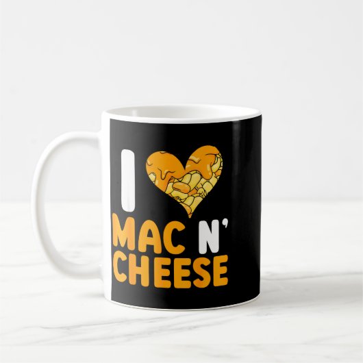 I Love Mac N' Cheese Funny Mac And Cheese  Koffiemok (Links)