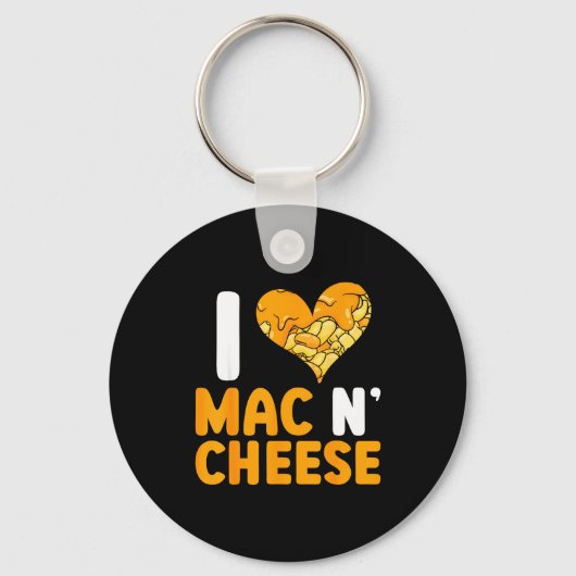I Love Mac N' Cheese Funny Mac And Cheese Sleutelhanger (Voorkant)