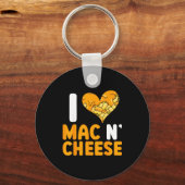 I Love Mac N' Cheese Funny Mac And Cheese Sleutelhanger (Voorkant)