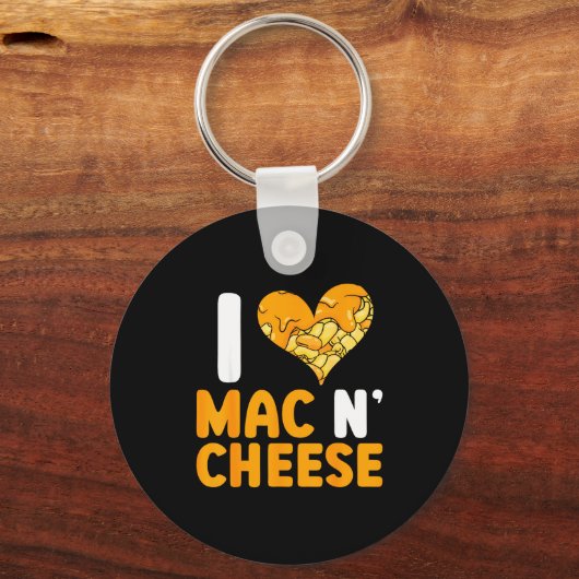 I Love Mac N' Cheese Funny Mac And Cheese Sleutelhanger (Voorkant)