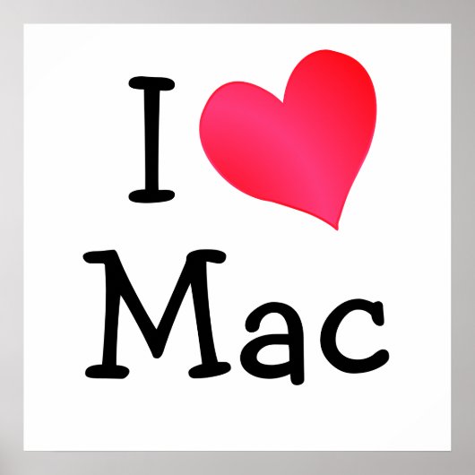 I Love Mac Poster (Voorkant)