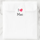 I Love Mac Ronde Sticker (Tas)