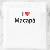 I love Macapá Rechthoekige Sticker (Tas)