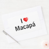 I love Macapá Rechthoekige Sticker (Envelop)