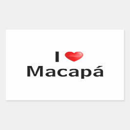 I love Macapá Rechthoekige Sticker