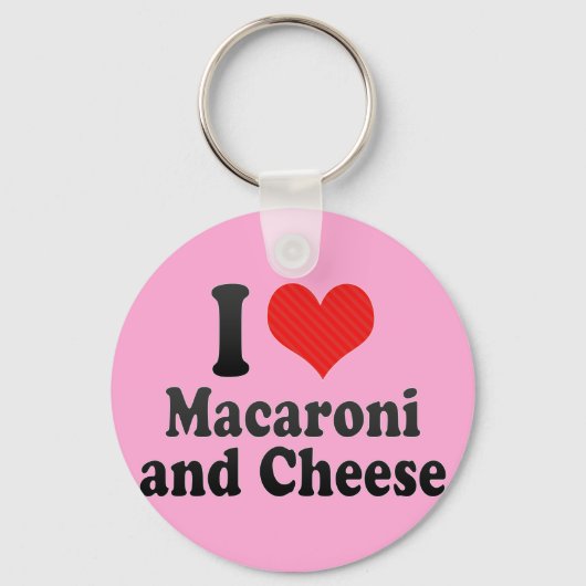 I Love Macaroni+and Cheese Sleutelhanger (Voorkant)