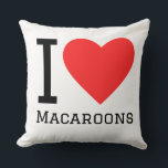 I love macaroons  kussen<br><div class="desc">I love macaroons,  for food lovers</div>