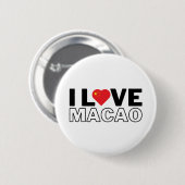 I LOVE MACAU - For real Macanese. Ronde Button 5,7 Cm (Voorkant /achterkant)