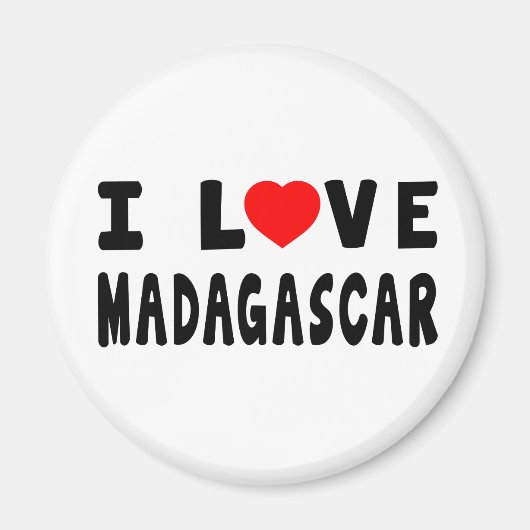 I Love Madagascar Magneet (Voorkant)