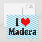 I Love Madera, Verenigde Staten Briefkaart (Voorkant / Achterkant)