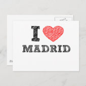 I Love Madrid Briefkaart (Voorkant / Achterkant)