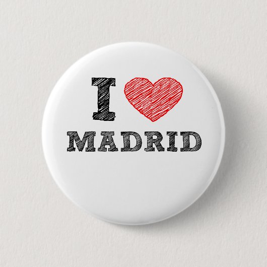 I Love Madrid Ronde Button 5,7 Cm (Voorkant)