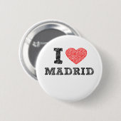 I Love Madrid Ronde Button 5,7 Cm (Voorkant /achterkant)