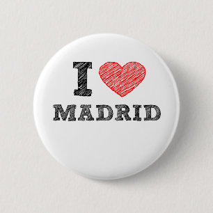 I Love Madrid Ronde Button 5,7 Cm