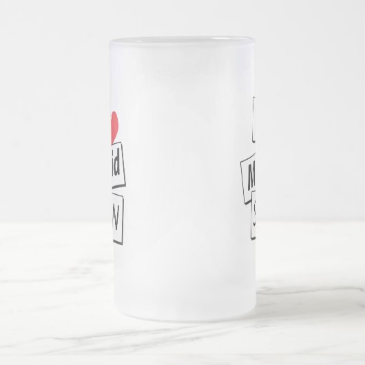 I Love Madrid Spain Matglas Bierpul (Center)