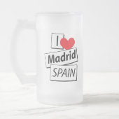 I Love Madrid Spain Matglas Bierpul (Links)