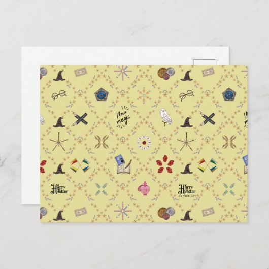 "I Love Magic" Diamond Pattern Briefkaart (Voorkant / Achterkant)