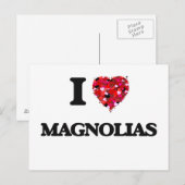I Love Magnolias Briefkaart (Voorkant / Achterkant)