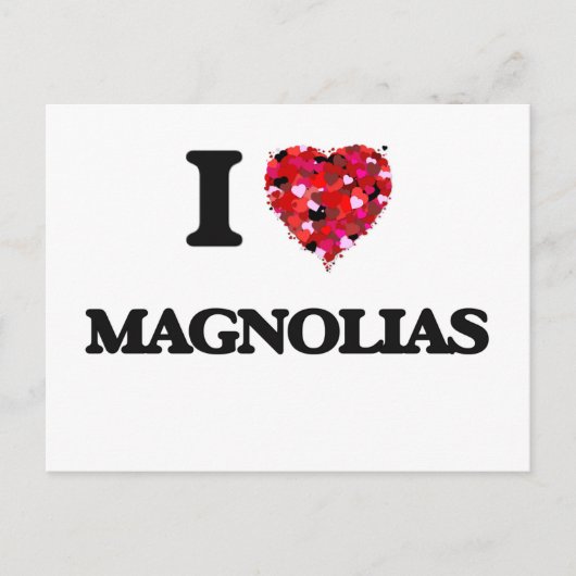 I Love Magnolias Briefkaart (Voorkant)
